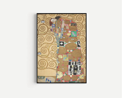 Gravures DUO de Gustav Klimt - Le Frise Beethoven et Le Baiser | | Tableau célèbre emblématique disponible encadré