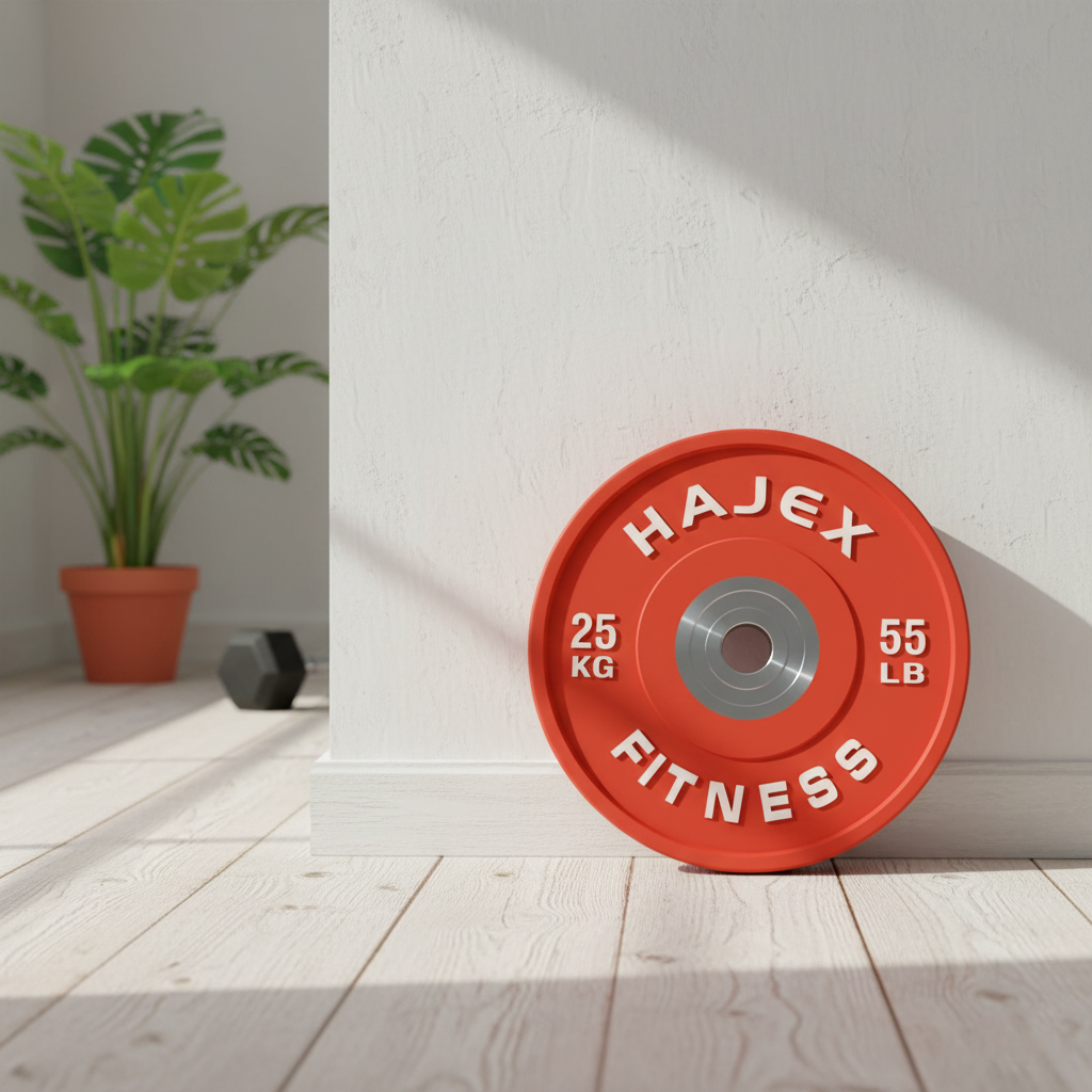 Plaques de pare-chocs HAJEX Olympic Competition Steel Hub colorées - 15, 25, 35, 45, 55 LB