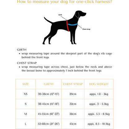 Maya Blue One-Click Dog Harness