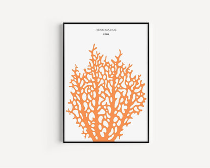 Henri Matisse - Le Corail 'Coral' | Exhibition Poster in Orange (available handframed or unframed)