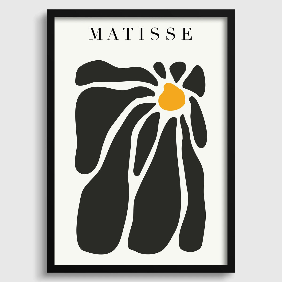Henri Matisse - Papier Decoupes Black Flower | Famous Painting (available handframed or unframed)