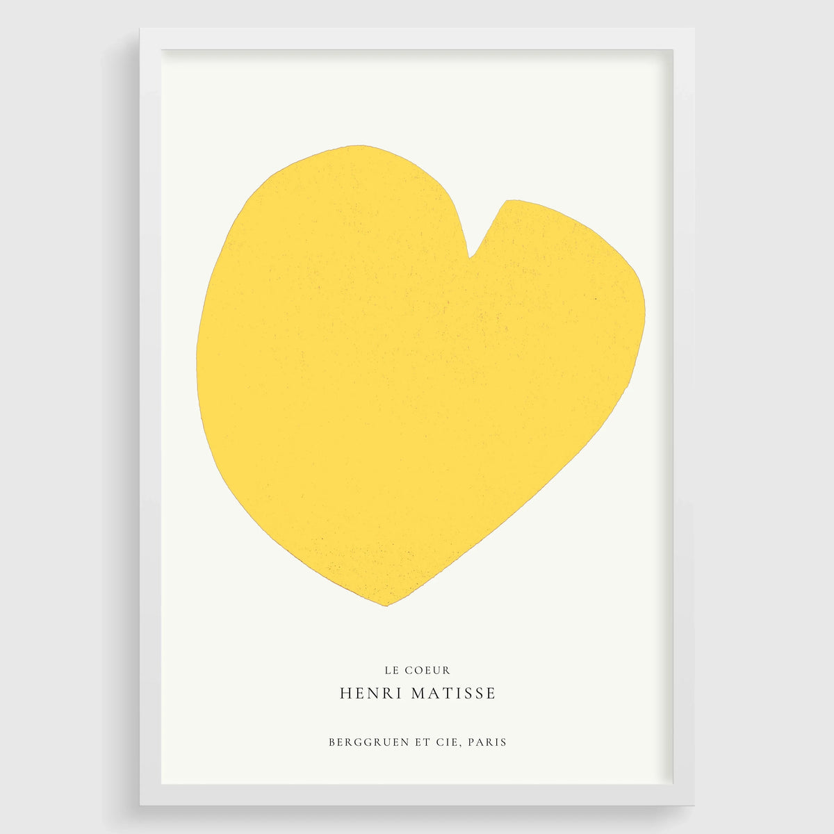 Henri Matisse - The Heart (Le Coeur) | Famous Art in Lemon Yellow (available handframed or unframed)