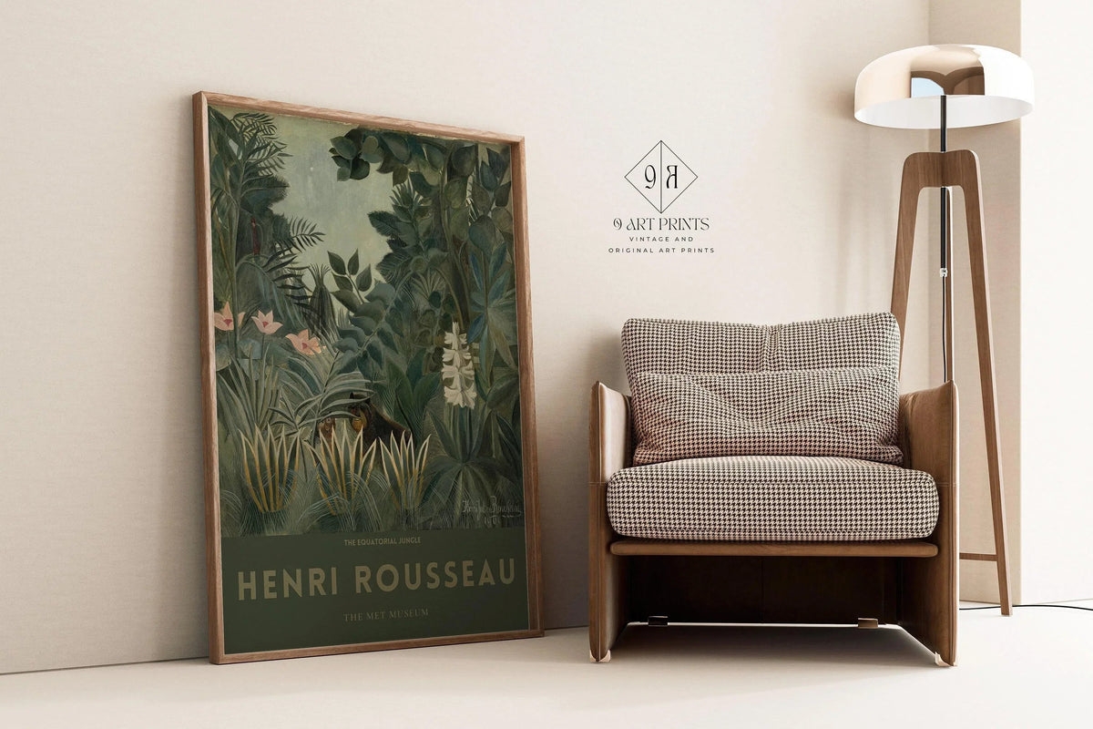 Henri Rousseau - The EQUATORIAL JUNGLE | Famous Art (available handframed or unframed)