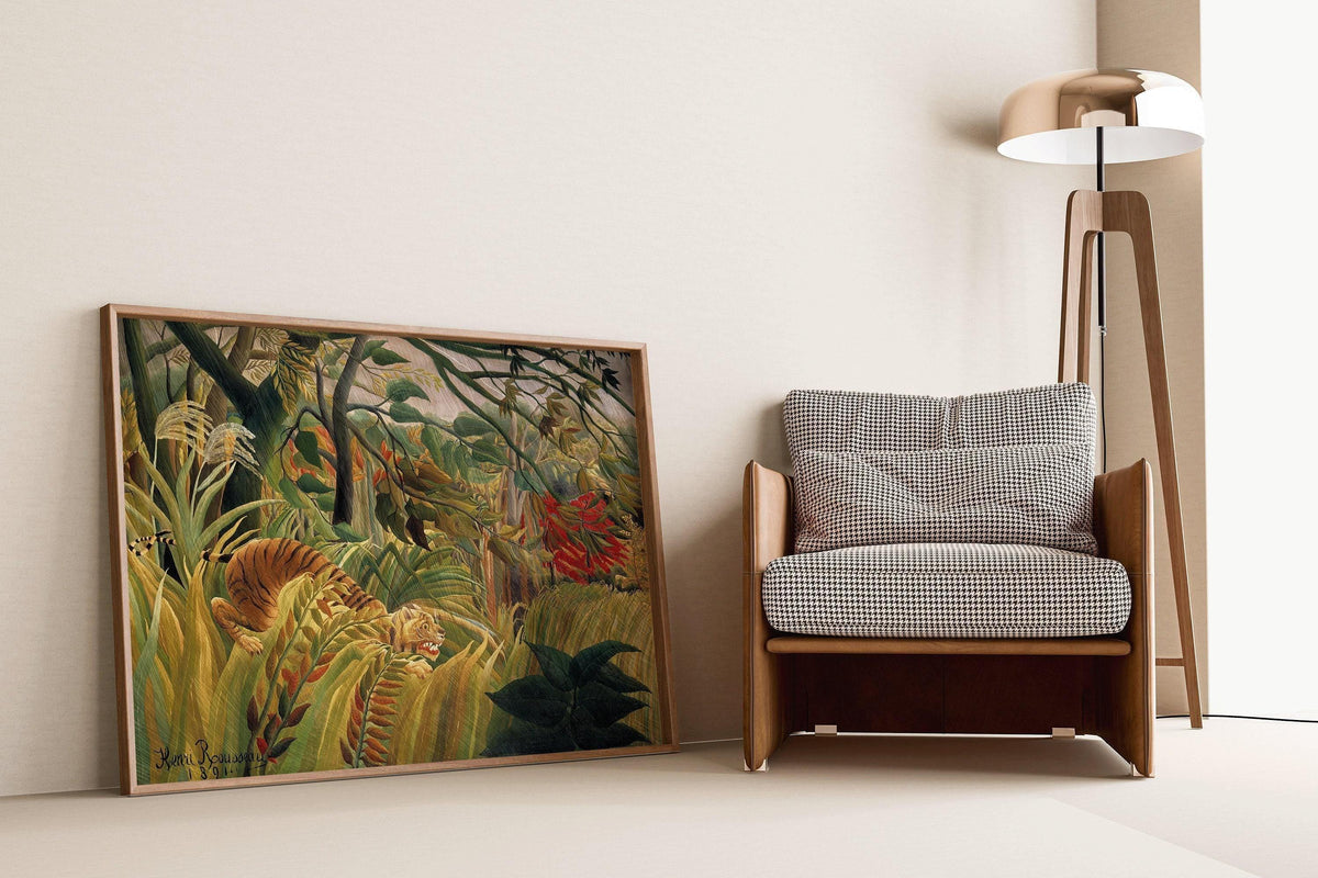 Henri Rousseau - Tiger in a Tropical Jungle | Famous Art (available handframed or unframed)