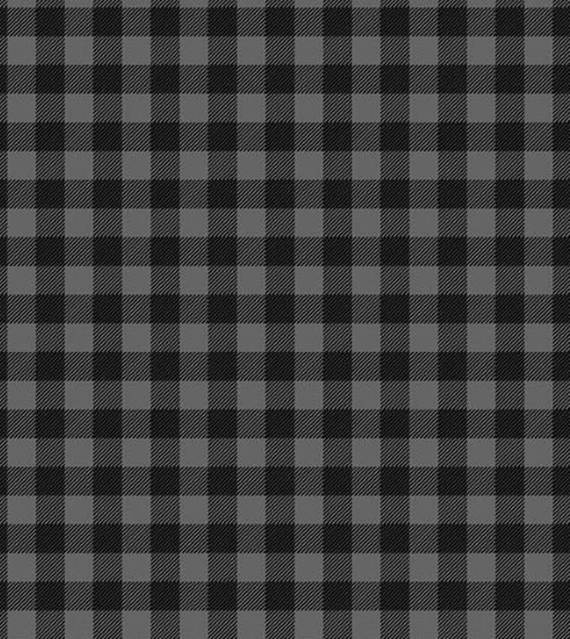 Essentials de Wilmington Prints - Carreaux de buffle - Gris/Noir