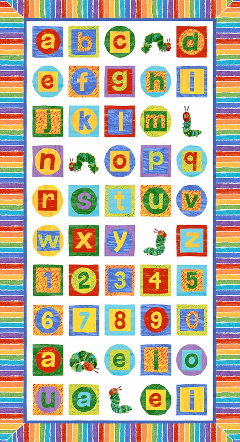 La Chenille Qui Fait Des Trous - ABC - Panneau de Couverture Alphabet