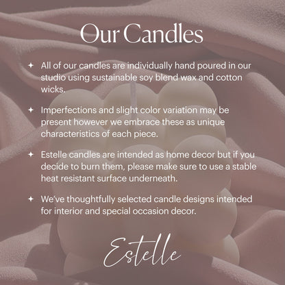 Bougie Pilier en Soja Ondulée Côtelée | Décoration Scultpturale