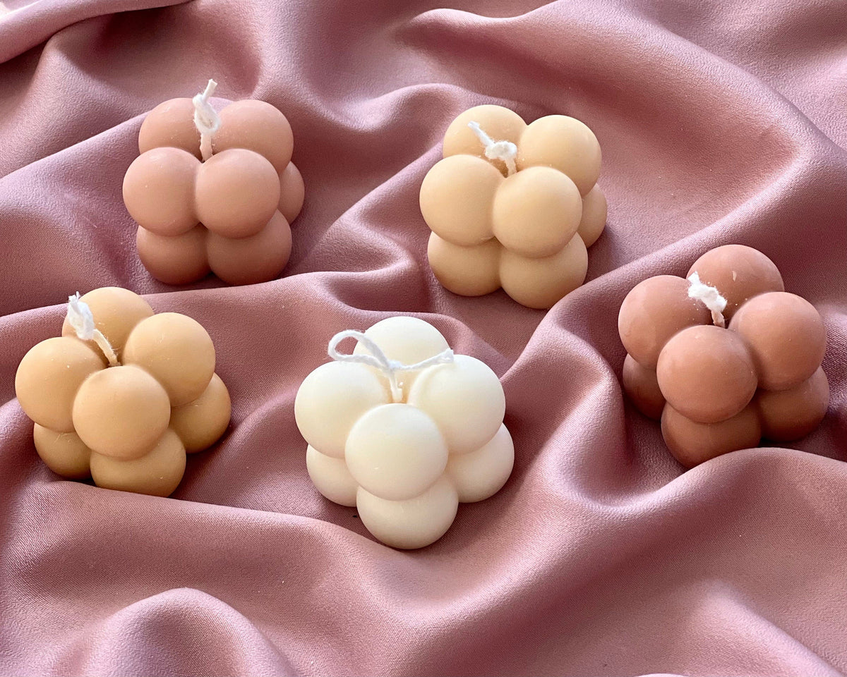 Ensemble de bougies bulle mini soja | Décoration d'intérieur non parfumée, faveurs de mariage