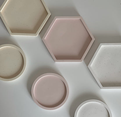 Petit Plateau Rond en Jesmonite : Décoration Scandi