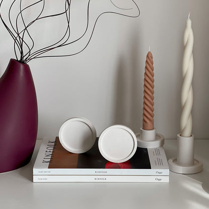 Petit Plateau Rond en Jesmonite : Décoration Scandi