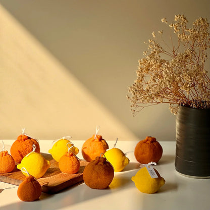 Bougie en forme d'orange