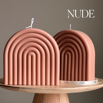 Bougie en cire de soja « arc-en-ciel » faite à la main | Décoration tendance