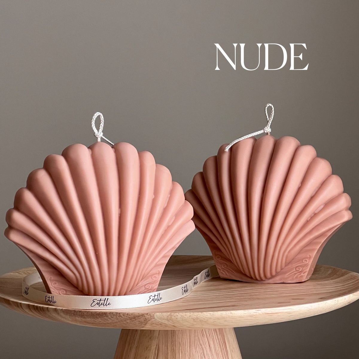 Grande Bougie en Cire de Soja Coquillage | Décoration d'Intérieur Unique