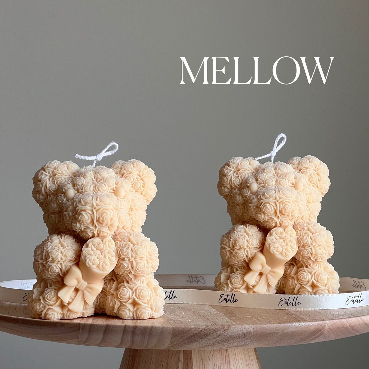 Bougie ours en peluche en cire de soja : Bougie bouquet sculpturale