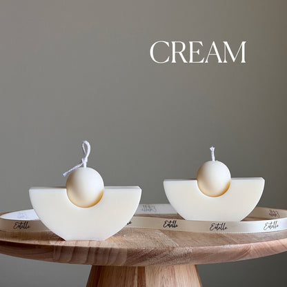 Bougie Géométrique en Soja : Décoration d'Intérieur Minimaliste, Bougie Non Parfumée