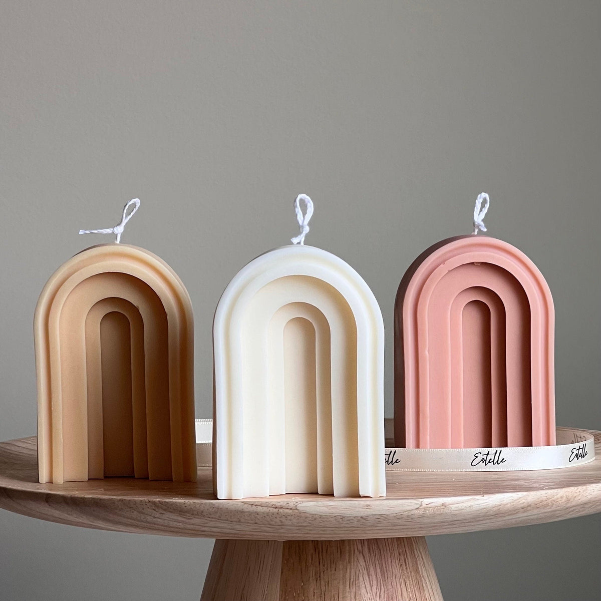 Bougie Arche en Soja : Bougie Pilier Sculpturale, Décoration d'Intérieur