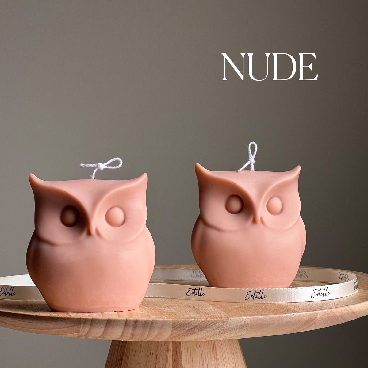 Bougie Chouette Sculpturale | Cire de Soja Végétalienne, Décoration d'Automne