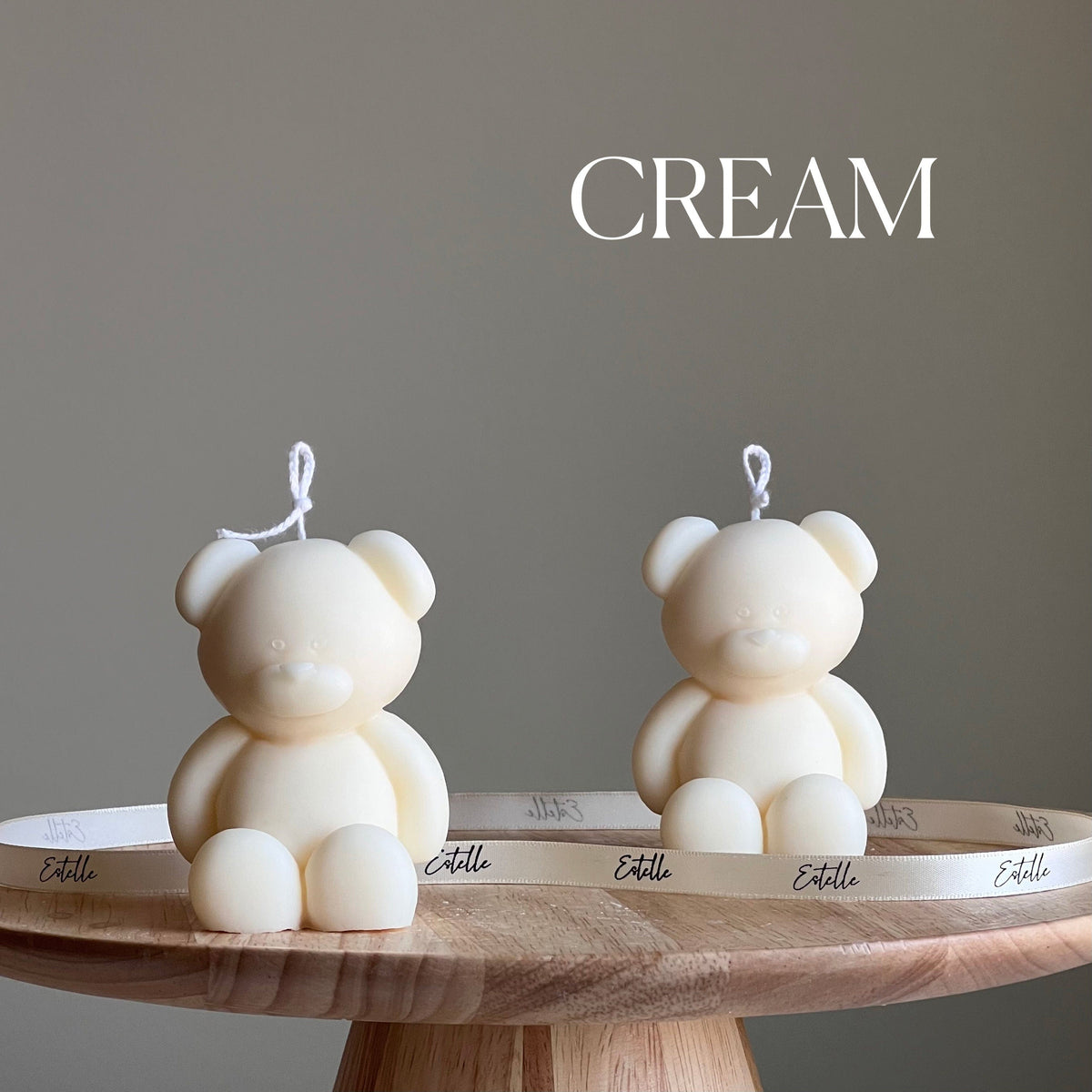 Petite bougie Ours en peluche : cire de soja sculpturale, parfum personnalisé