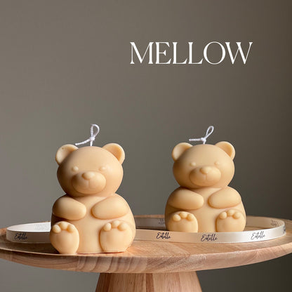 Grande Bougie Ours en Soja : Décoration Sculpturale, Parfum Personnalisé