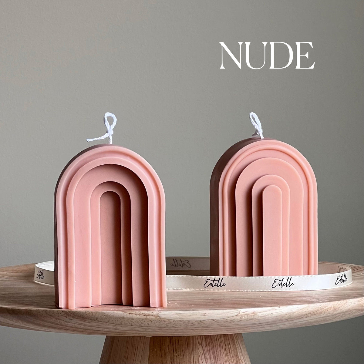 Bougie Arche en Soja : Bougie Pilier Sculpturale, Décoration d'Intérieur