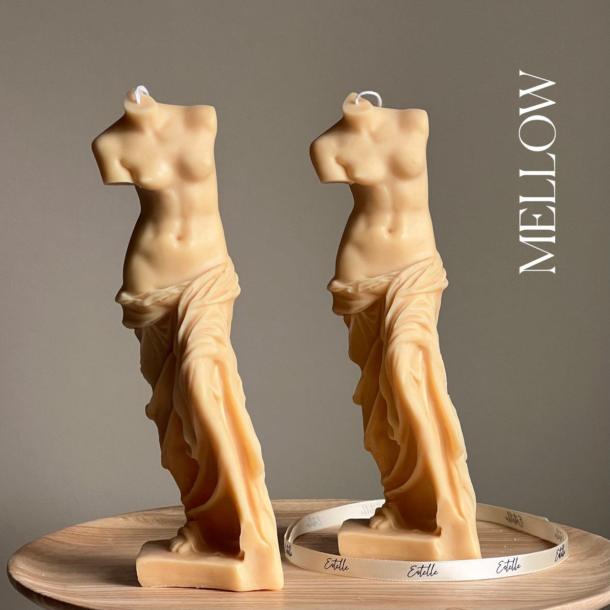 Bougie de Soja Vénus | Figurine Féminine Torse, Décoration Faite Main