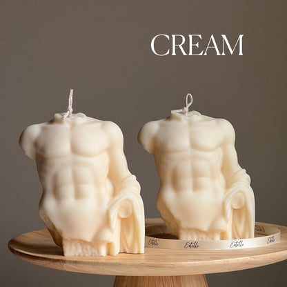 Bougie en cire de soja Apollo | Statue de torse masculin, Décoration non parfumée