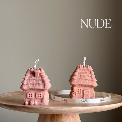 Bougie Maison Faite Main | Bougie Pilier Sculpturale en Cire de Soja