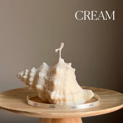 Grande bougie en cire de soja Coquillage : Décoration d'intérieur unique