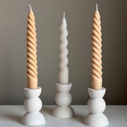 Bougeoir rond en jésonite : Décoration de table minimaliste