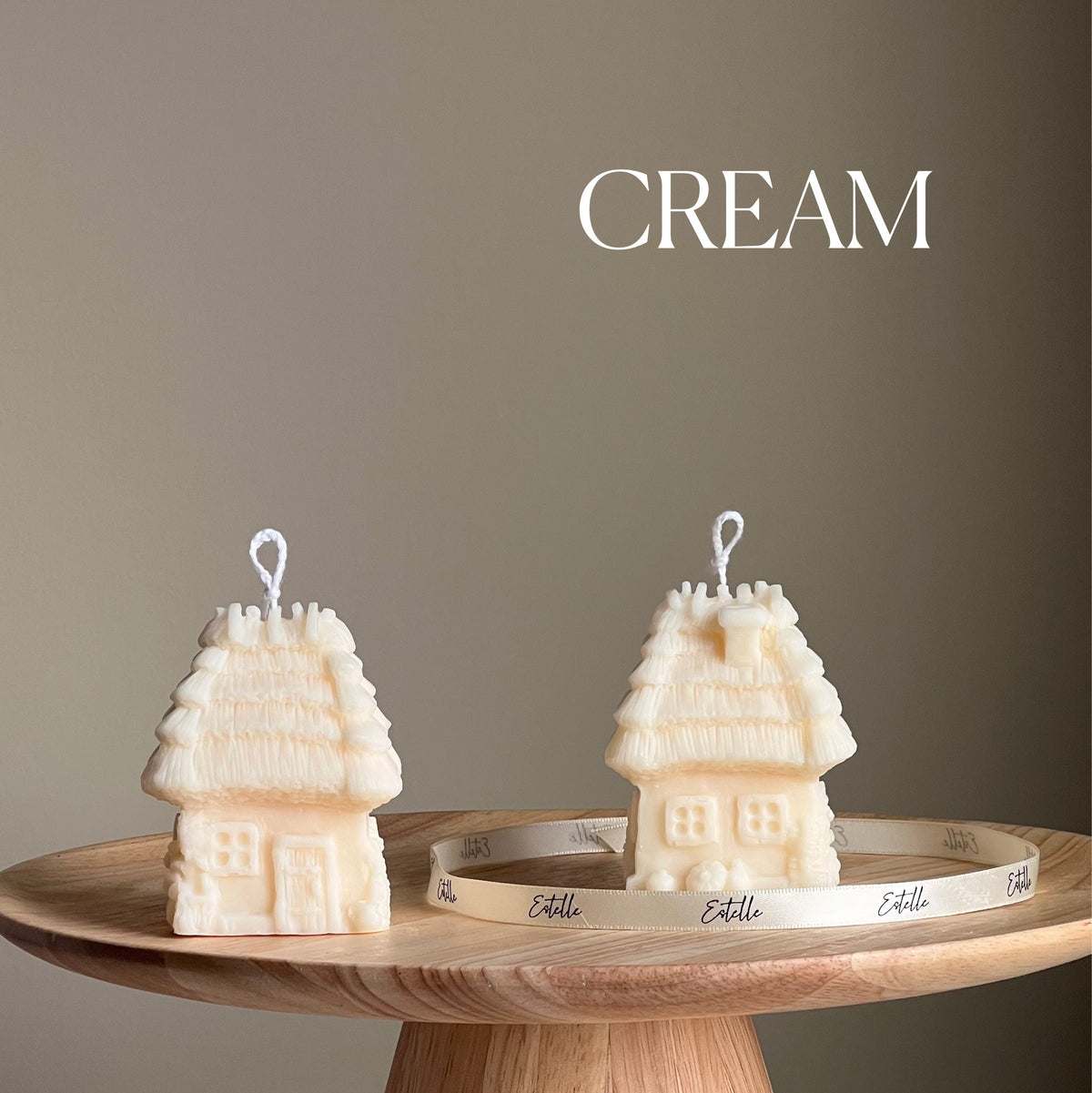 Bougie Maison Faite Main | Bougie Pilier Sculpturale en Cire de Soja