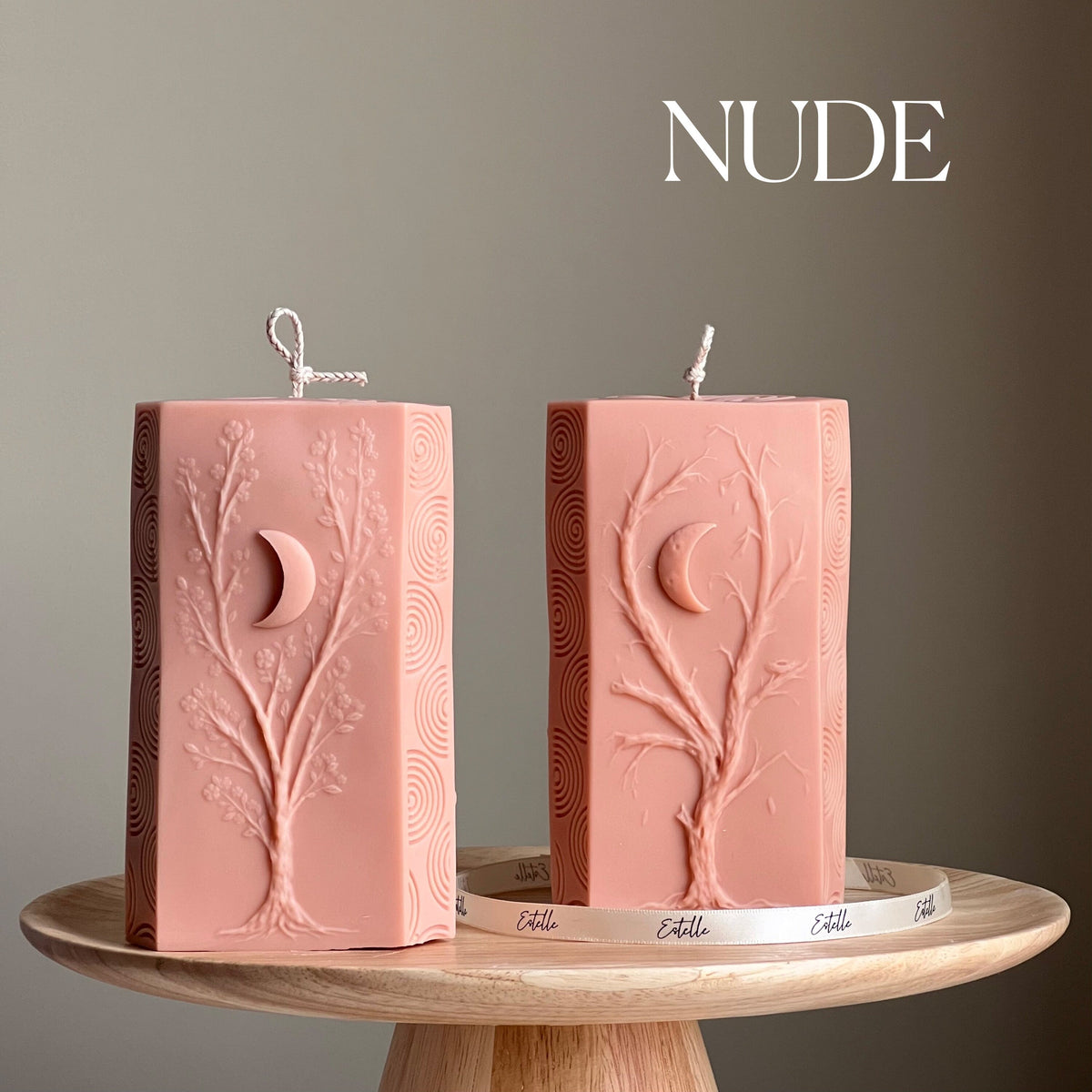 Bougie de soja triangulaire Moon Seasons | Bougie pilier faite à la main