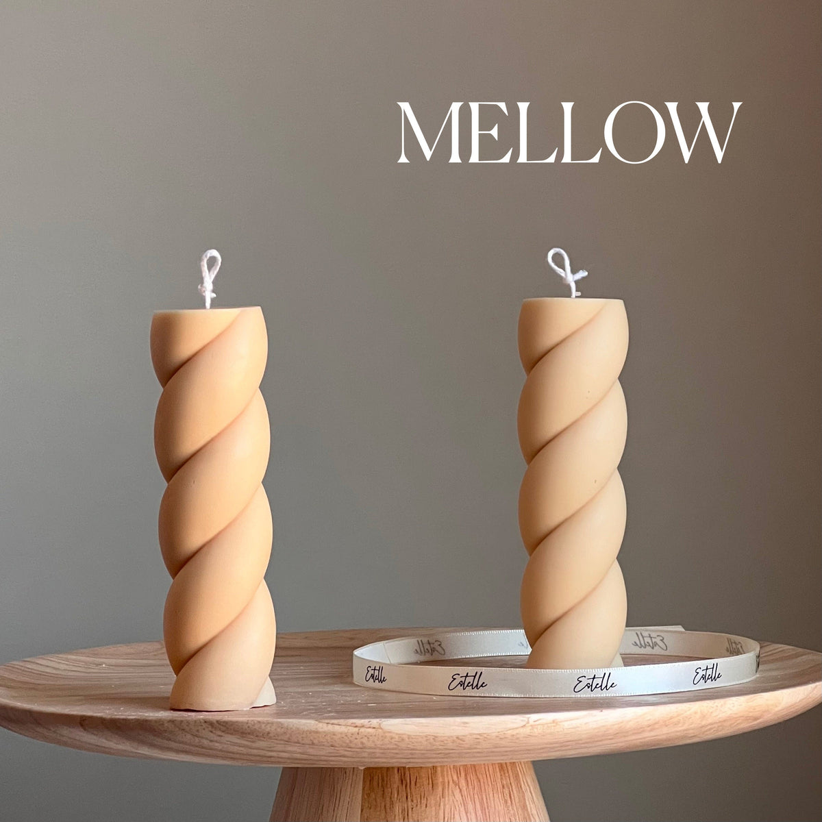 Bougie Pilier en Soja Spirale : Décoration Sculpturale pour la Maison