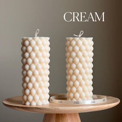 Bougie pilier haute Bulle de soja | Décoration d'intérieur minimaliste