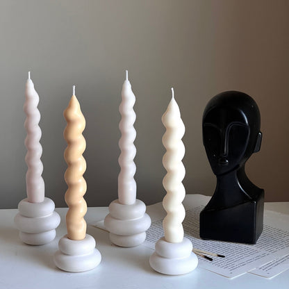 Bougeoir Donut en Jesmonite : Décoration de mariage minimaliste