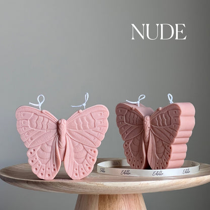 Bougie pilier papillon en soja faite à la main | Bougie décorative
