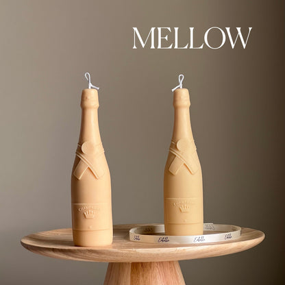 Bougie Bouteille de Champagne : Bougie Pilier Décorative en Soja