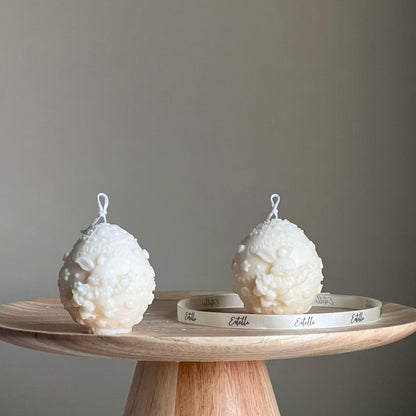Bougie de Pâques Lapin : Bougie pilier décorative faite à la main
