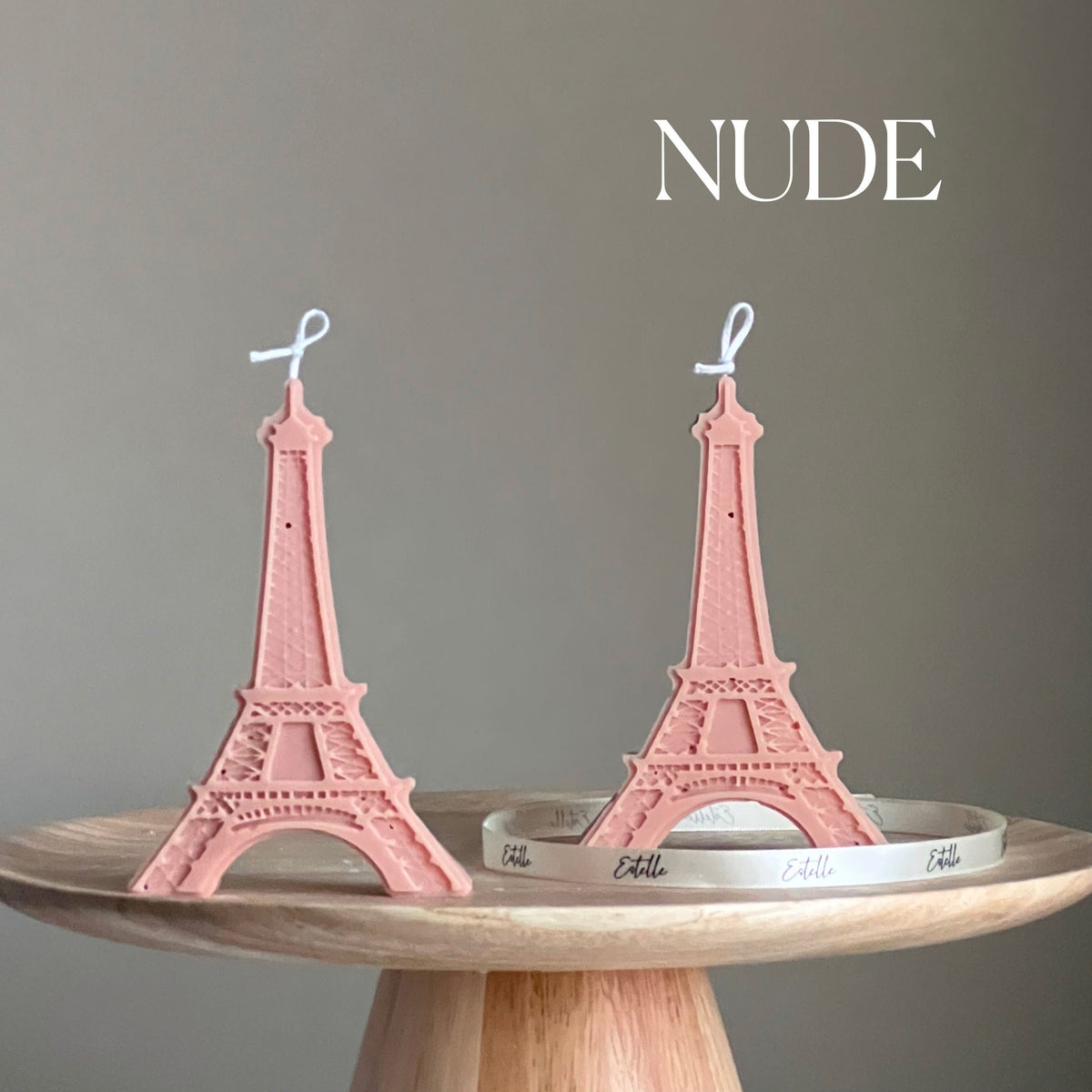 Bougie Tour Eiffel en cire de soja : Bougie pilier décorative faite à la main