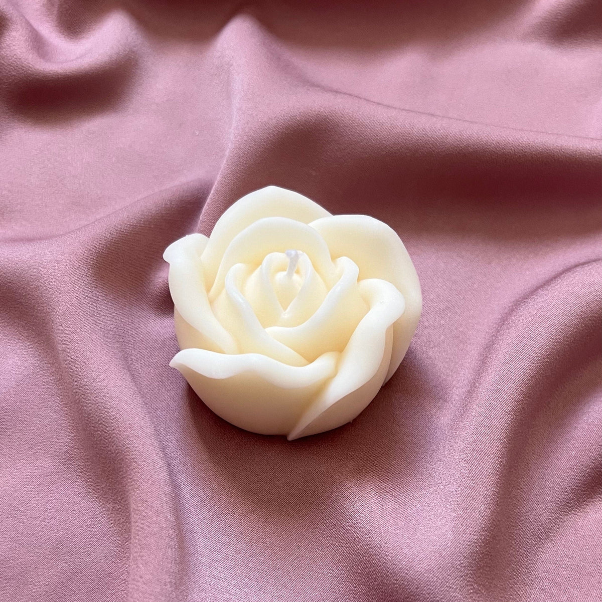 Bougie au soja rose faite main | Décoration d'intérieur