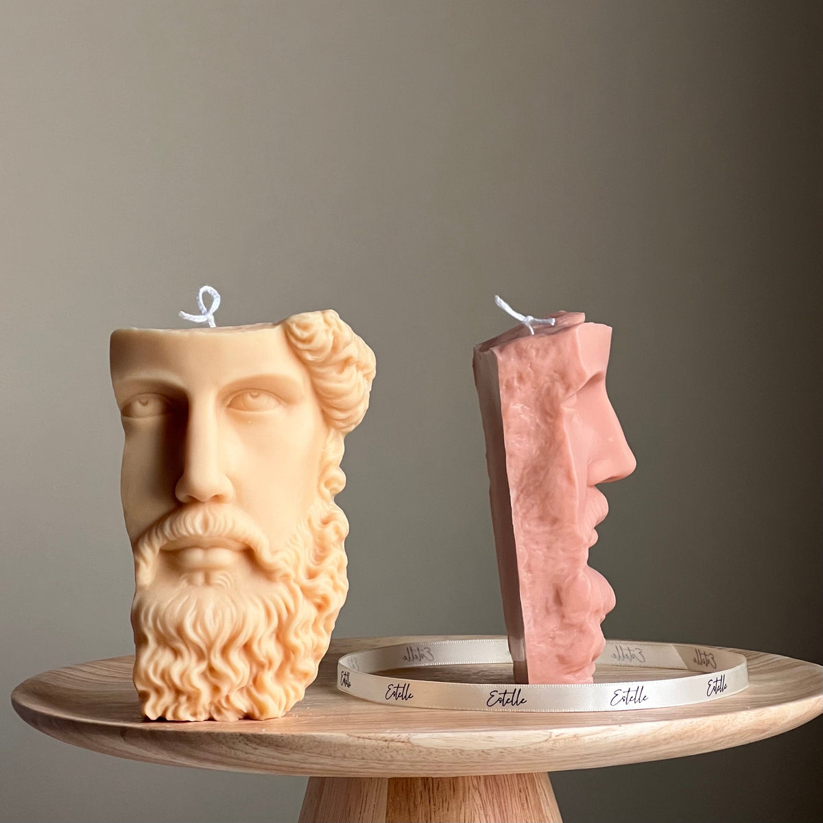 Bougie de soja Buste de Zeus | Décoration statue grecque