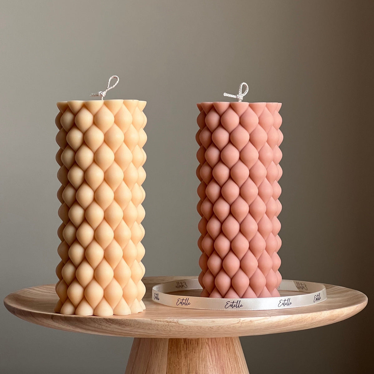 Bougie pilier haute Bulle de soja | Décoration d'intérieur minimaliste