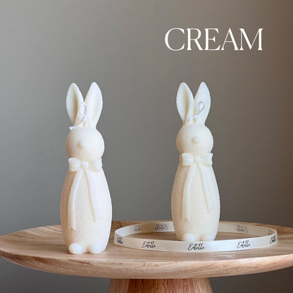Bougie artisanale en cire de soja Lapin de Pâques : Décoration de printemps