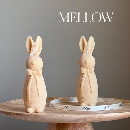 Bougie artisanale en cire de soja Lapin de Pâques : Décoration de printemps