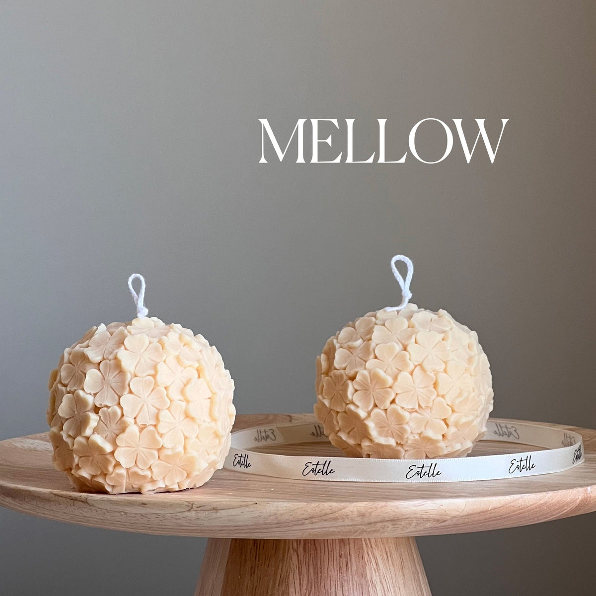 Bougie en cire de soja Clover Ball : Bougie décorative faite main
