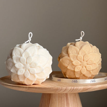 Bougie Fleur de Lotus | Grande, Cire de Soja, Décoration d'Intérieur
