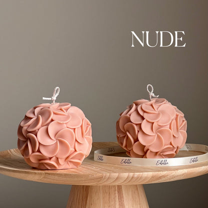 Handmade Plumeria Flower Ball Candle: Soy Wax Decorative Candle