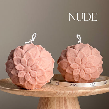 Bougie Fleur de Lotus | Grande, Cire de Soja, Décoration d'Intérieur