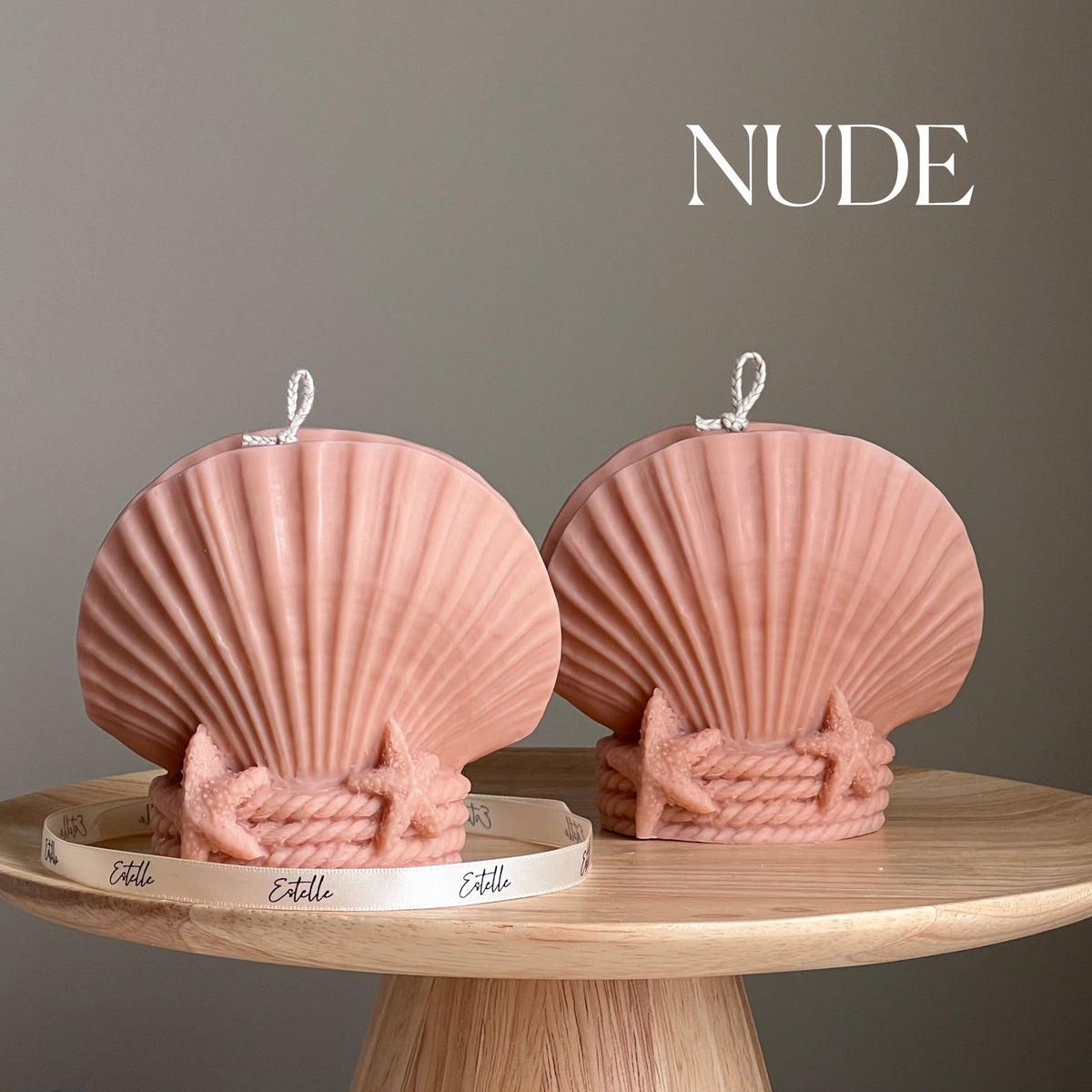 Grande bougie en cire de soja Coquillage | Décoration Maison Côtière