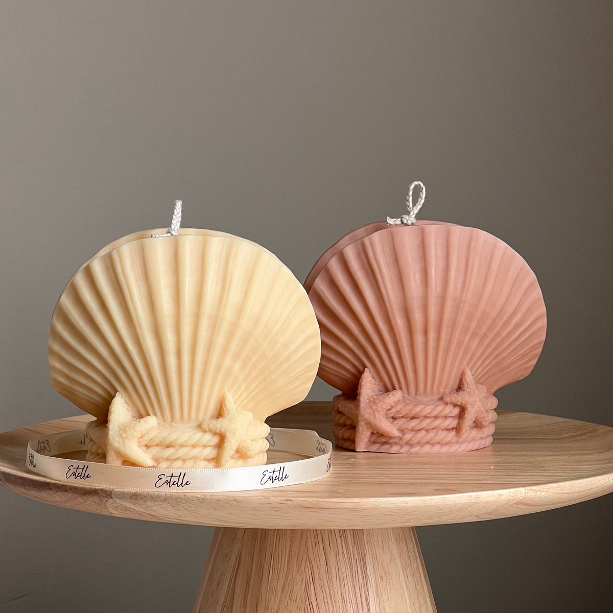 Grande bougie en cire de soja Coquillage | Décoration Maison Côtière