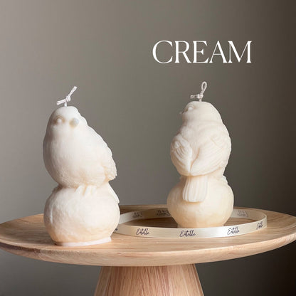 Bougie Artisanale en Cire de Soja Oiseau : Cadeau Décoratif Sculptural pour la Maison